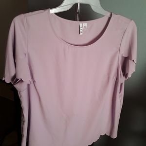 Lavender scallop blouse